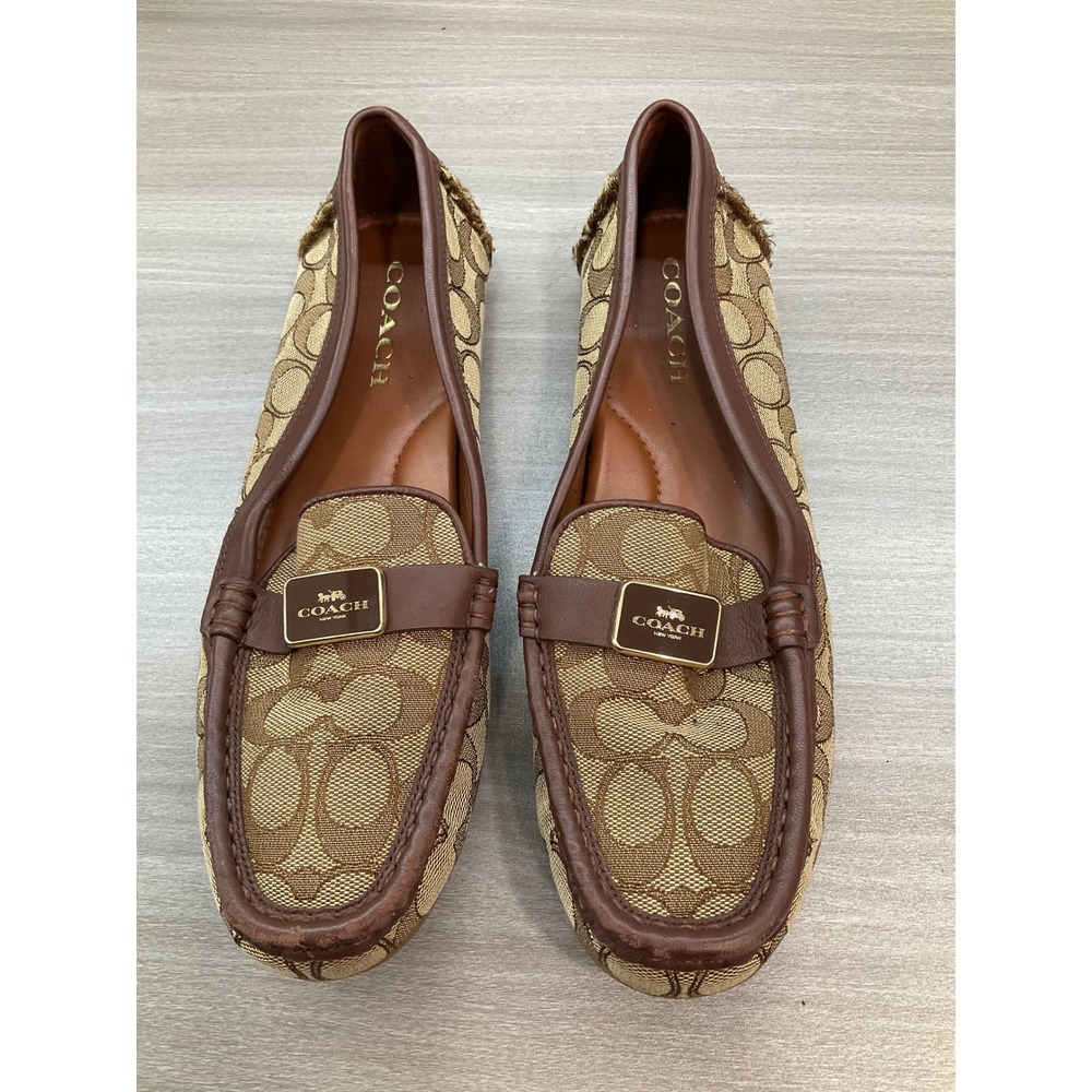 COACH MONA DRIVER SIGNATURE JACQUARD DRIVING LOAFERS